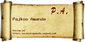 Pajkos Amanda névjegykártya